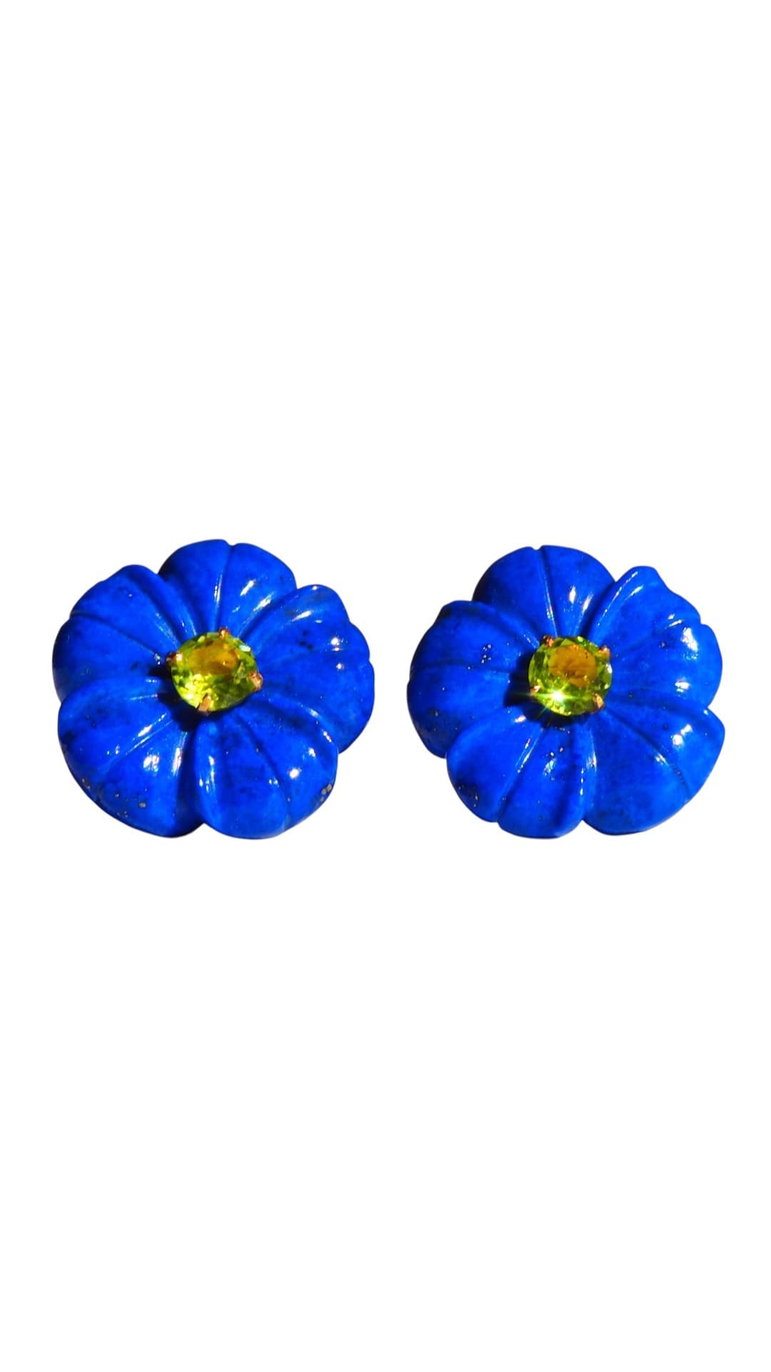 Forget-me-not Gem Flowerピアス（正面）