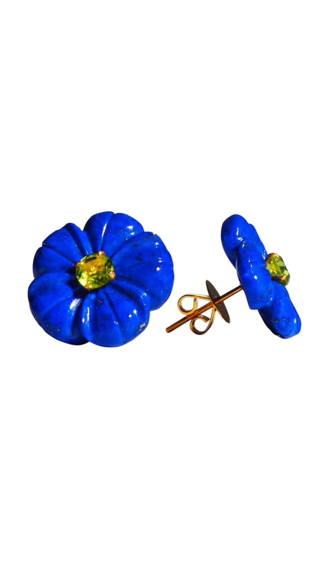 Forget-me-not Gem Flowerピアス（横）