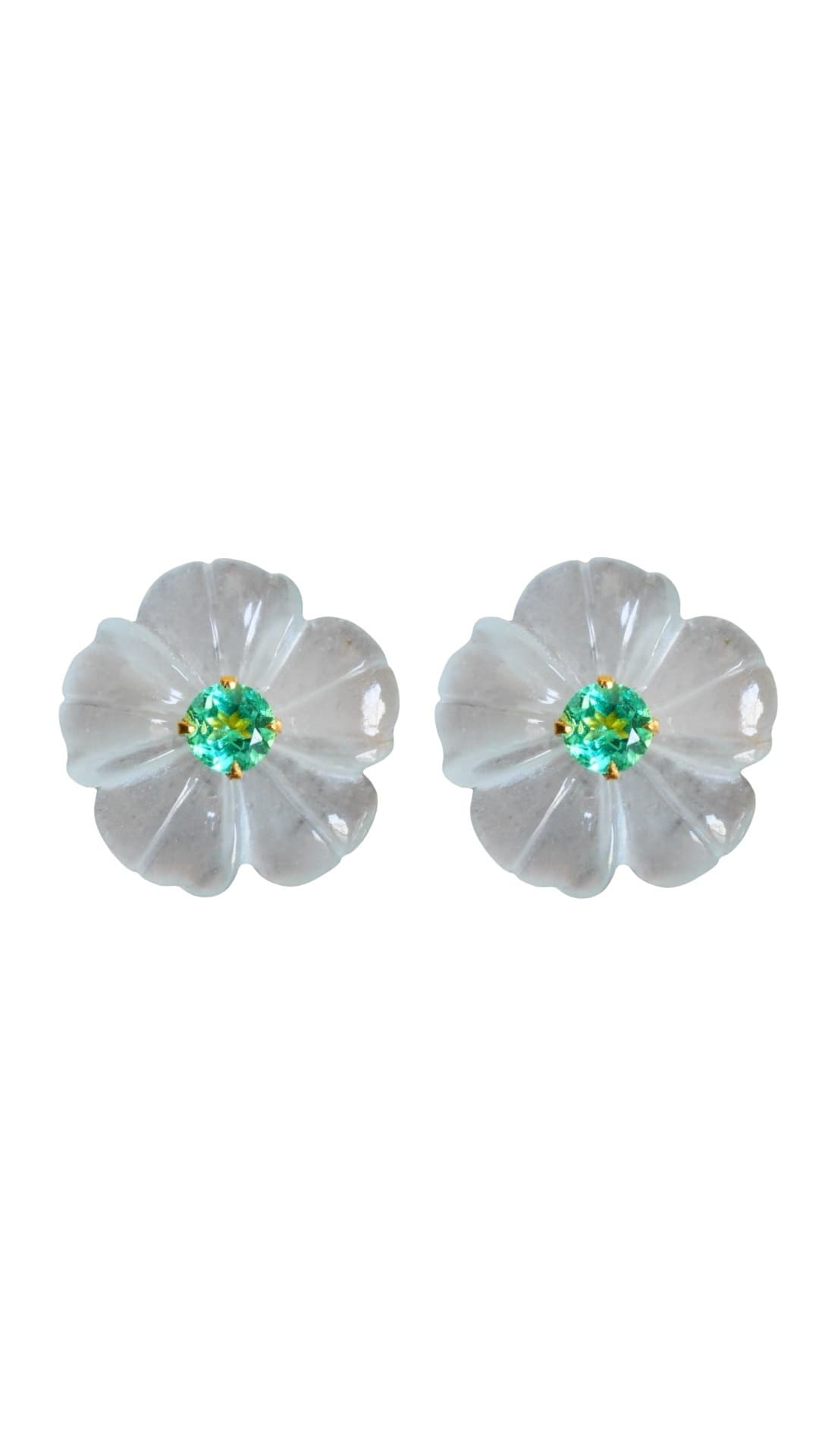 Tweedia Gem Flowerピアス（正面）