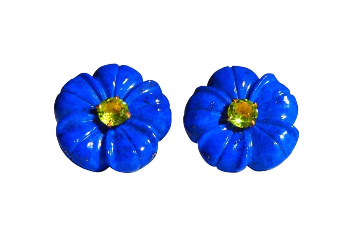 Forget-me-not Gem Flowerピアス(K18YG)