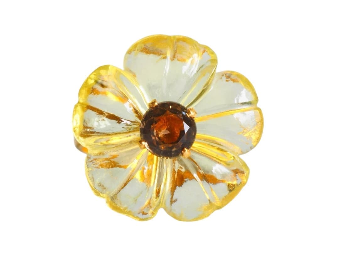 Sunflower ring (K18YG)