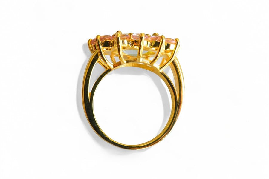 Aquamarine & Morganite Bicolor Candy Ring（上）