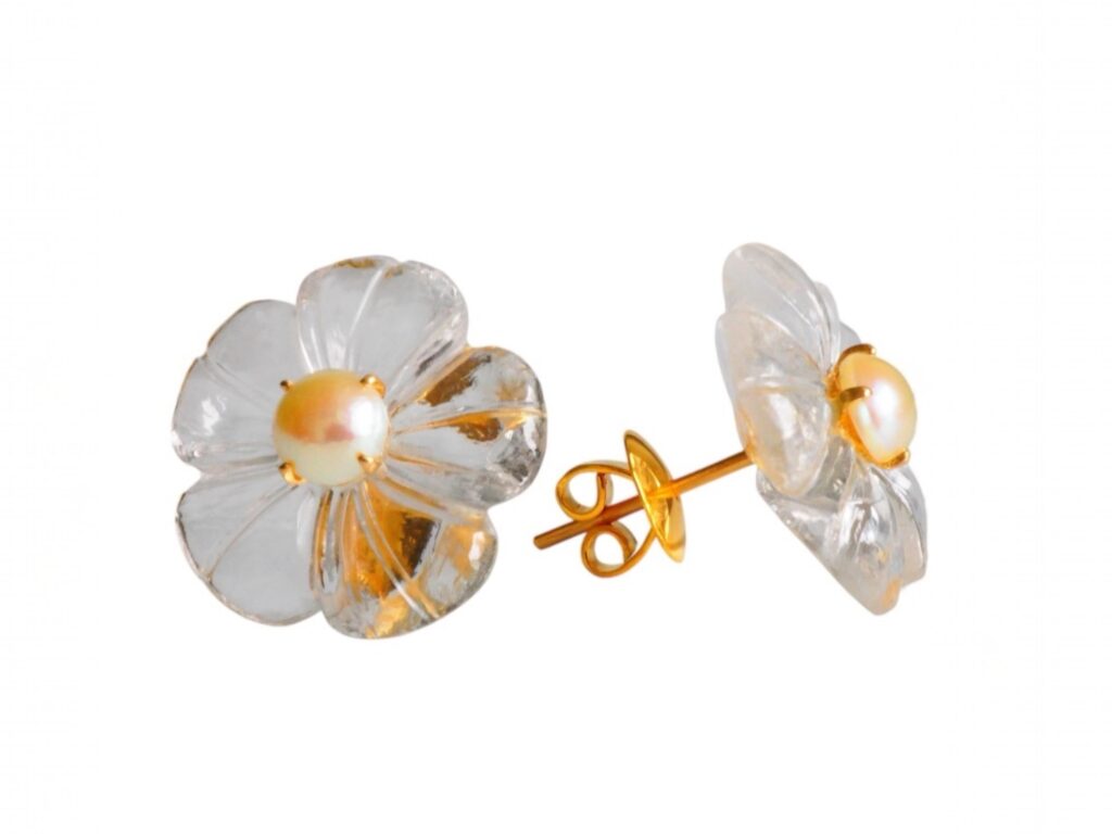 Ice Flowerピアス（横）